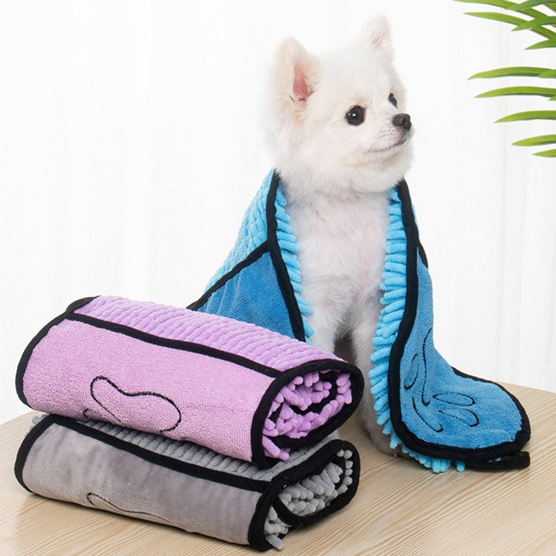 Dogs Cats Towels Super Absorbent Dog Bathrobe Microfiber Bath Towels Quick-Drying Cat Bath Towel For Pets Towel Dog Towels Pet Products - Paws Pet Shop