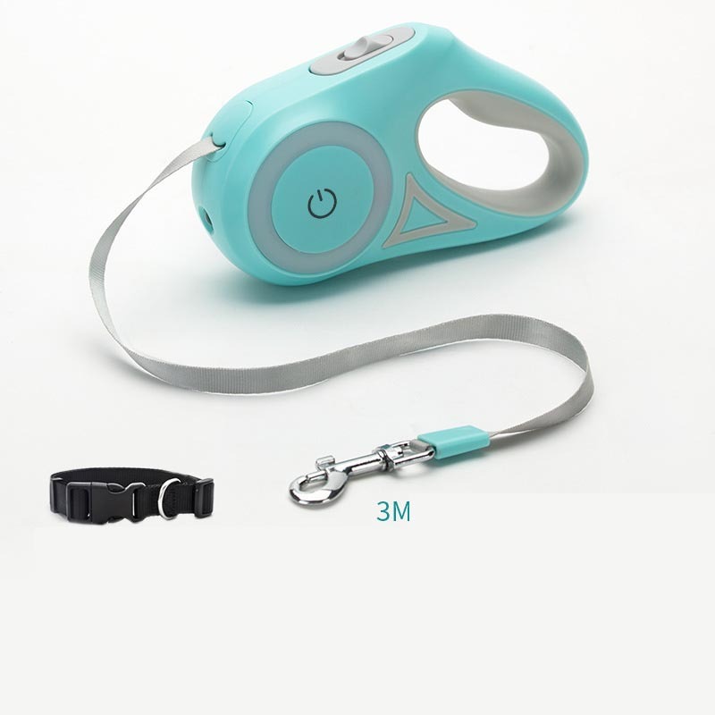 Dog Leash Retractable Leash And Dog Collar Spotlight Automatic Pet Dog Cat Traction Rope For Small Medium Dogs Pet Product - Paws Pet Shop