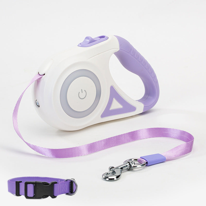 Dog Leash Retractable Leash And Dog Collar Spotlight Automatic Pet Dog Cat Traction Rope For Small Medium Dogs Pet Product - Paws Pet Shop