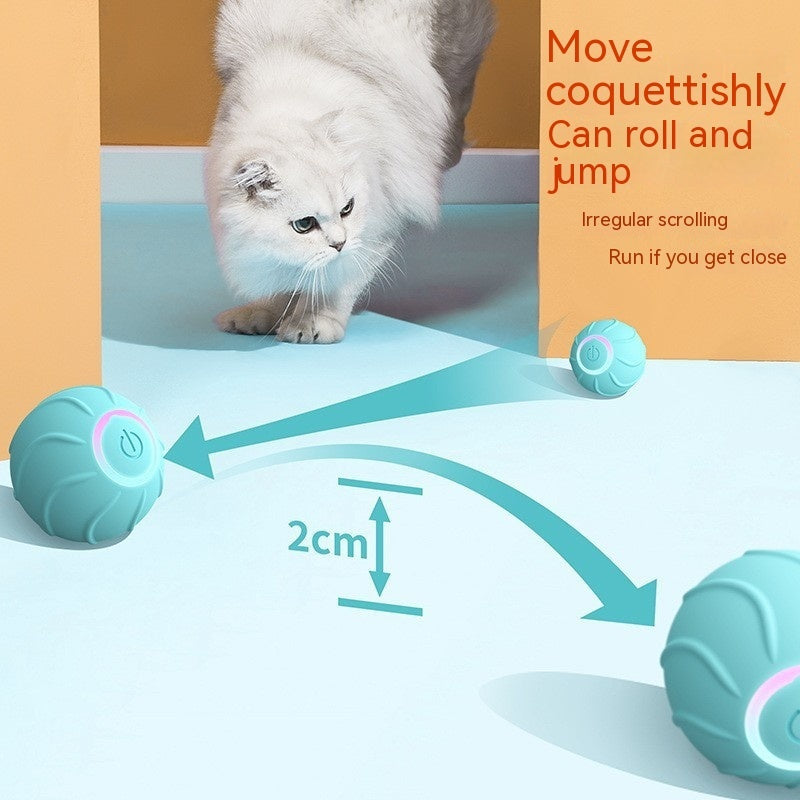 Smart Cat Toys Rolling Ball Pet Cat Owner Interactive Pets Toys Automatic Bouncing Ball USB Self Hi Teasing Kittens Jumping Ball - Paws Pet Shop