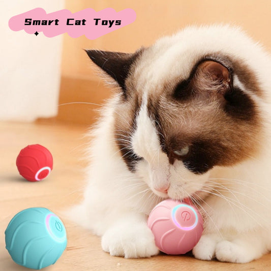 Smart Cat Toys Rolling Ball Pet Cat Owner Interactive Pets Toys Automatic Bouncing Ball USB Self Hi Teasing Kittens Jumping Ball - Paws Pet Shop